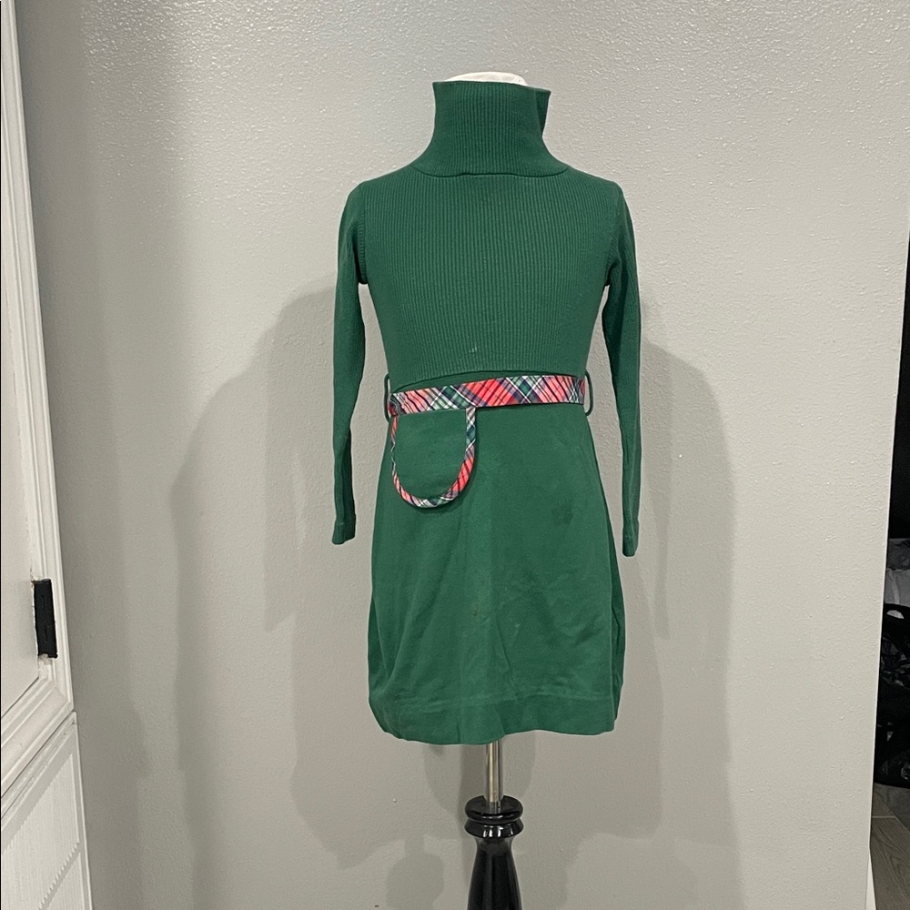 Florence Eiseman Green Dress with Plaid Accent